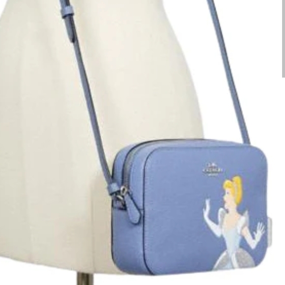 Coach Handbags - Coach Light Blue Crossbody Bag with Princess Design